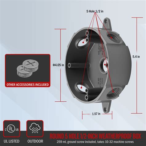 4 weatherproof electrical box|round weatherproof outlet box.